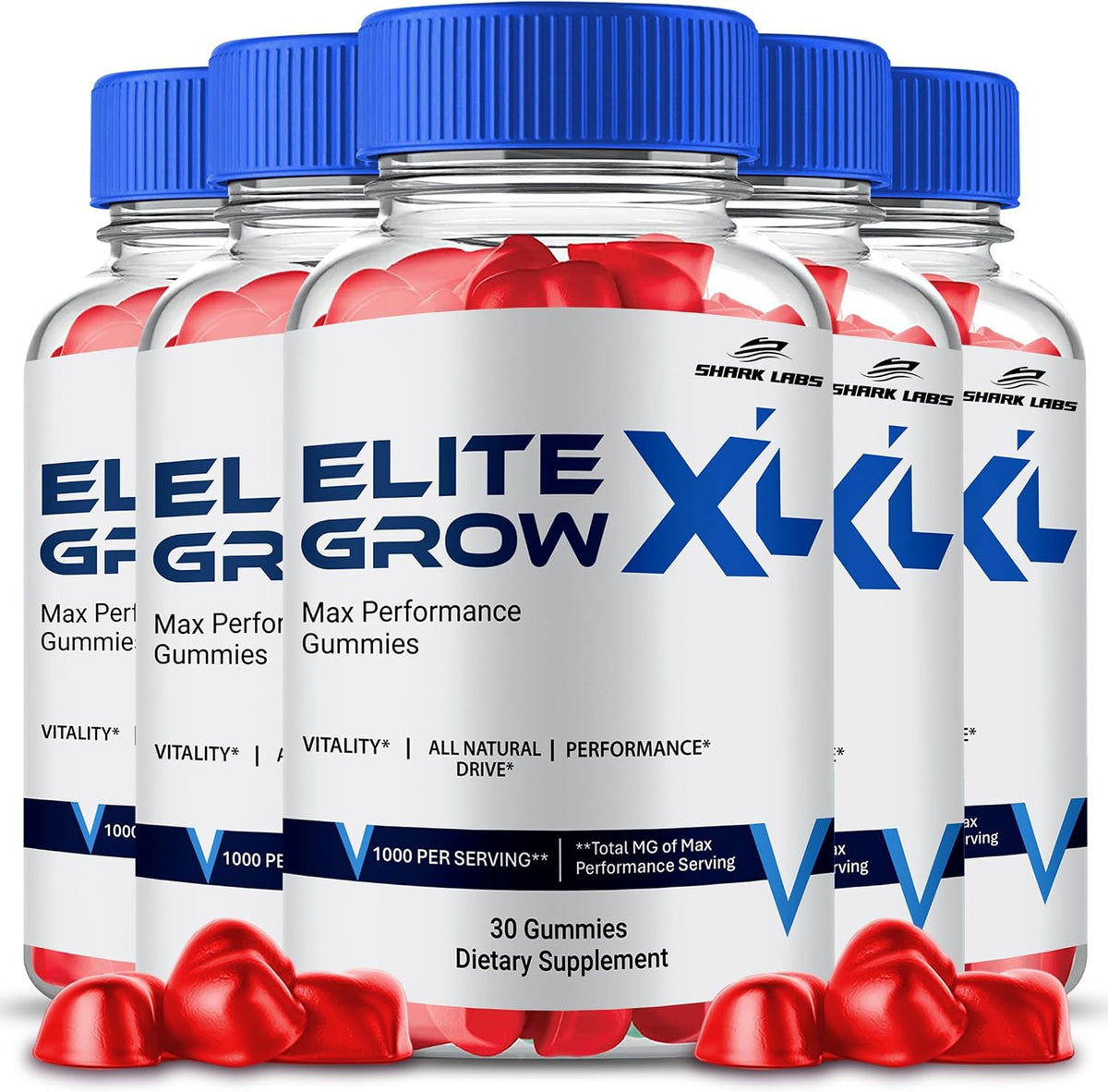 Elite Grow XL Gummies, Maximum Strength Supplement, EliteGrow XL Advanced All Natural Vitamin Gummies (Pack of 5) - görsel 1