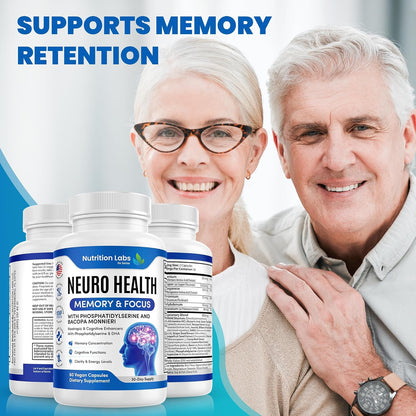 NUTRITION LABS BE BETTER Nootropic Brain Supplement - Memory & Focus Support with Bacopa Monnieri and B Vitamins