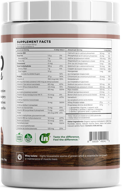 Absorb Plus Isolate Protein: Gut-Friendly Food Supplement with Vitamins & Minerals, Non-GMO, Gluten-Free, Mocha Grande (1 kg)
