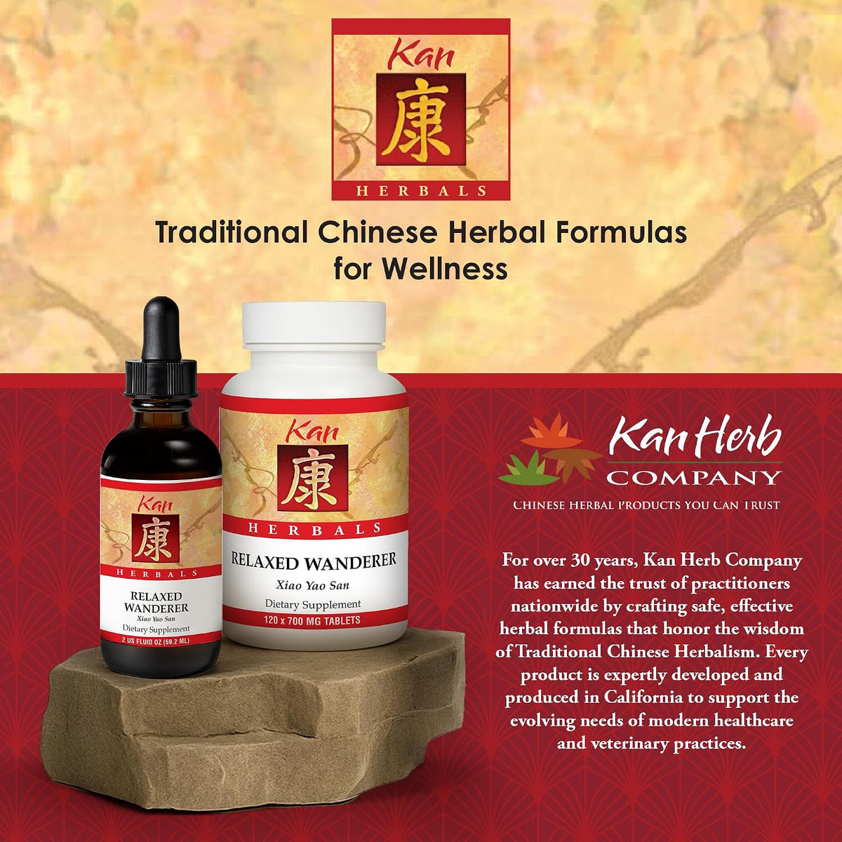 Kan Herbs Company Relaxed Wanderer – Traditional Chinese Herbal Formula, 60 ml - görsel 6