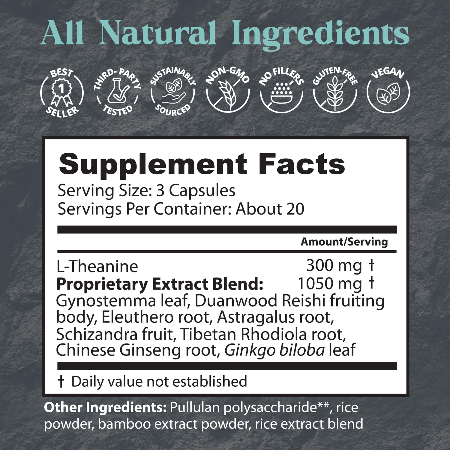 Dragon Herbs Tao in a Bottle Capsules - Adaptogenic Herbal Formula for Stress, Mood, Focus, and Adaptability (60 Capsules, 450 mg Each) - görsel 3