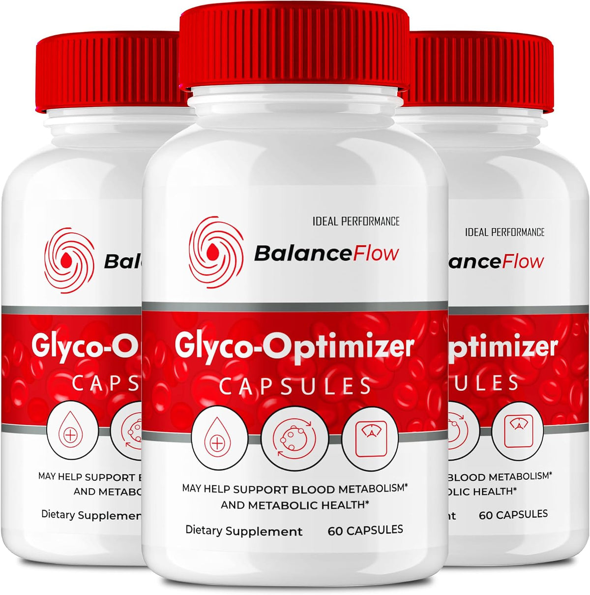 Balance Flow Glyco Optimizer Supplement Capsules - Maximum Strength All Natural Formula (3 Pack) - görsel 1