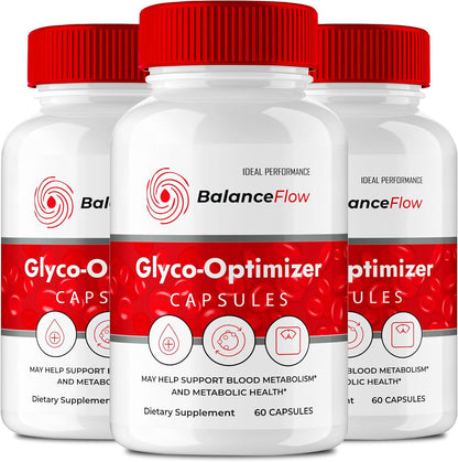 Balance Flow Glyco Optimizer Supplement Capsules - Maximum Strength All Natural Formula (3 Pack)