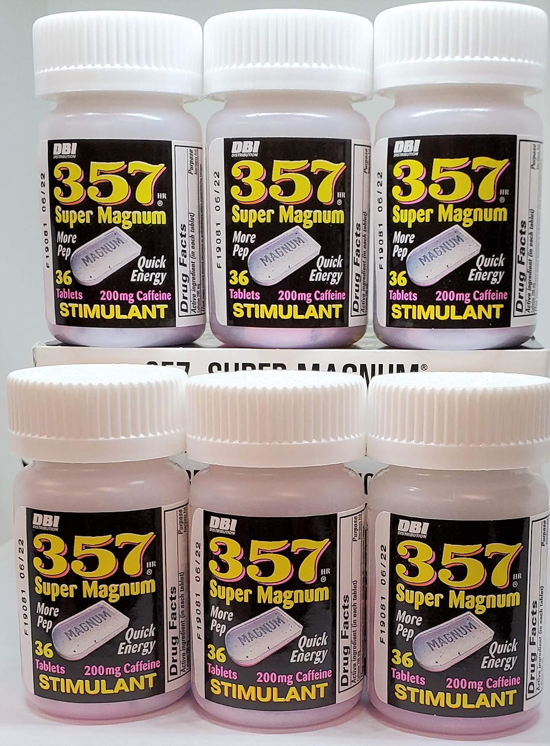 357 Magnum Caffeine Tablets 200mg – Pack of 3 (108 Tablets) - görsel 2