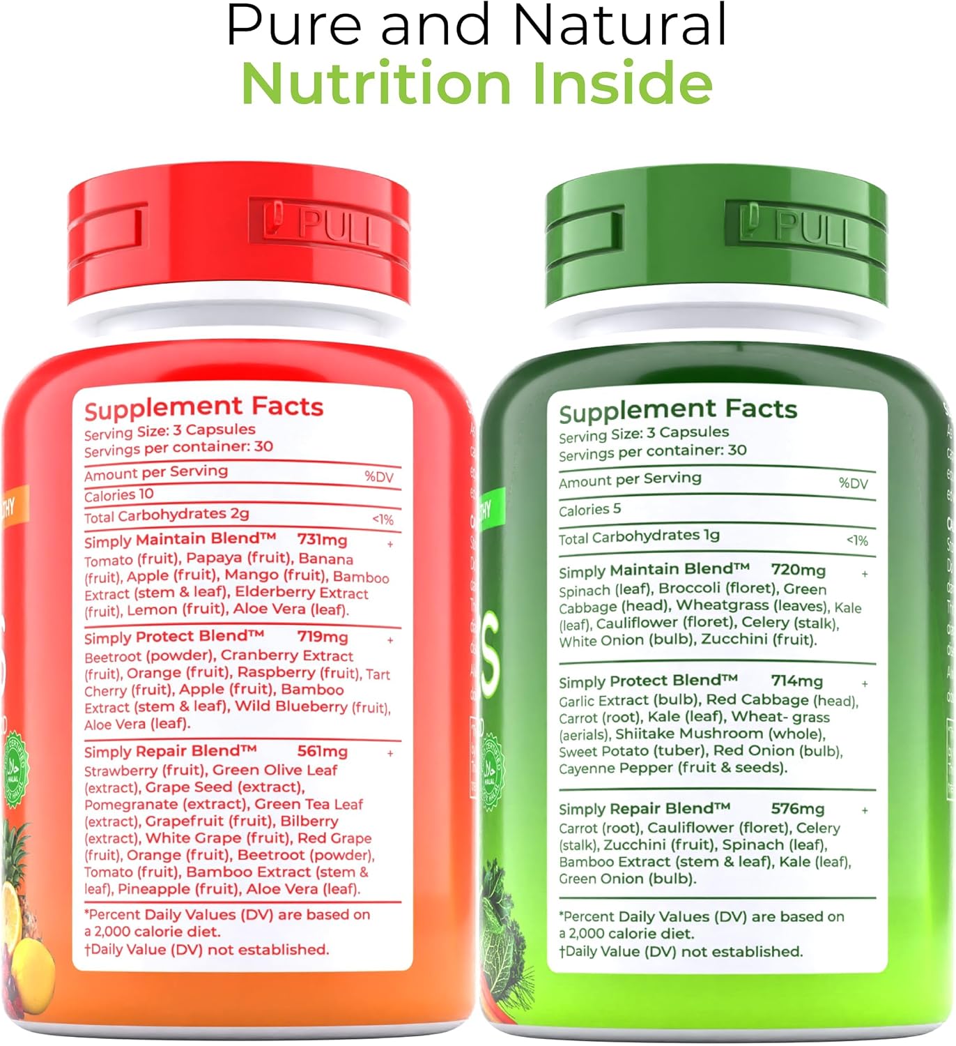 TM NATURALS Fruit and Veg Supplement - Superfood Capsules for Men and Women, 180 Capsules (Pack of 4) - görsel 7