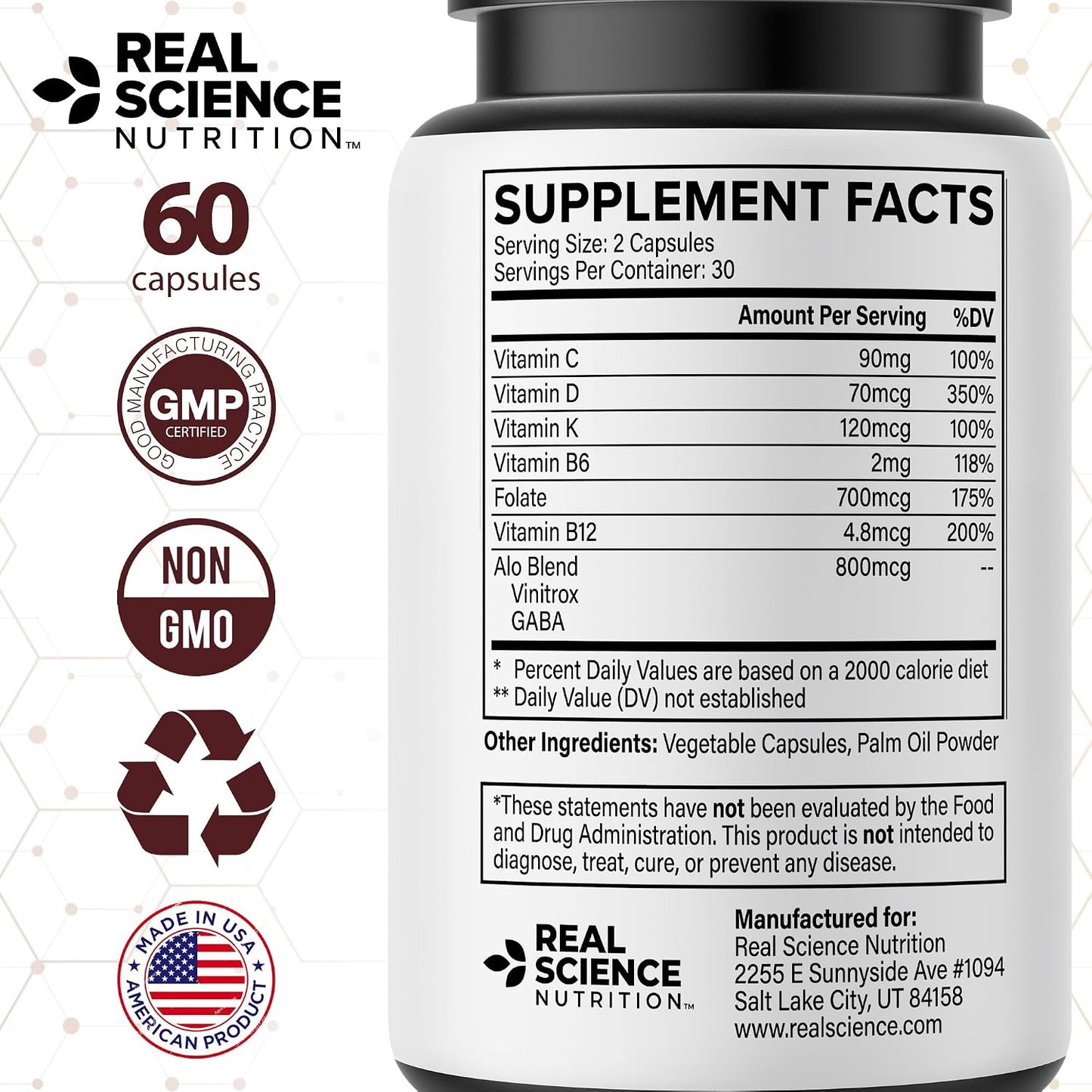 Real Science Alopecinol - Hair Supplement for Thinning Hair & Scalp Support - görsel 7
