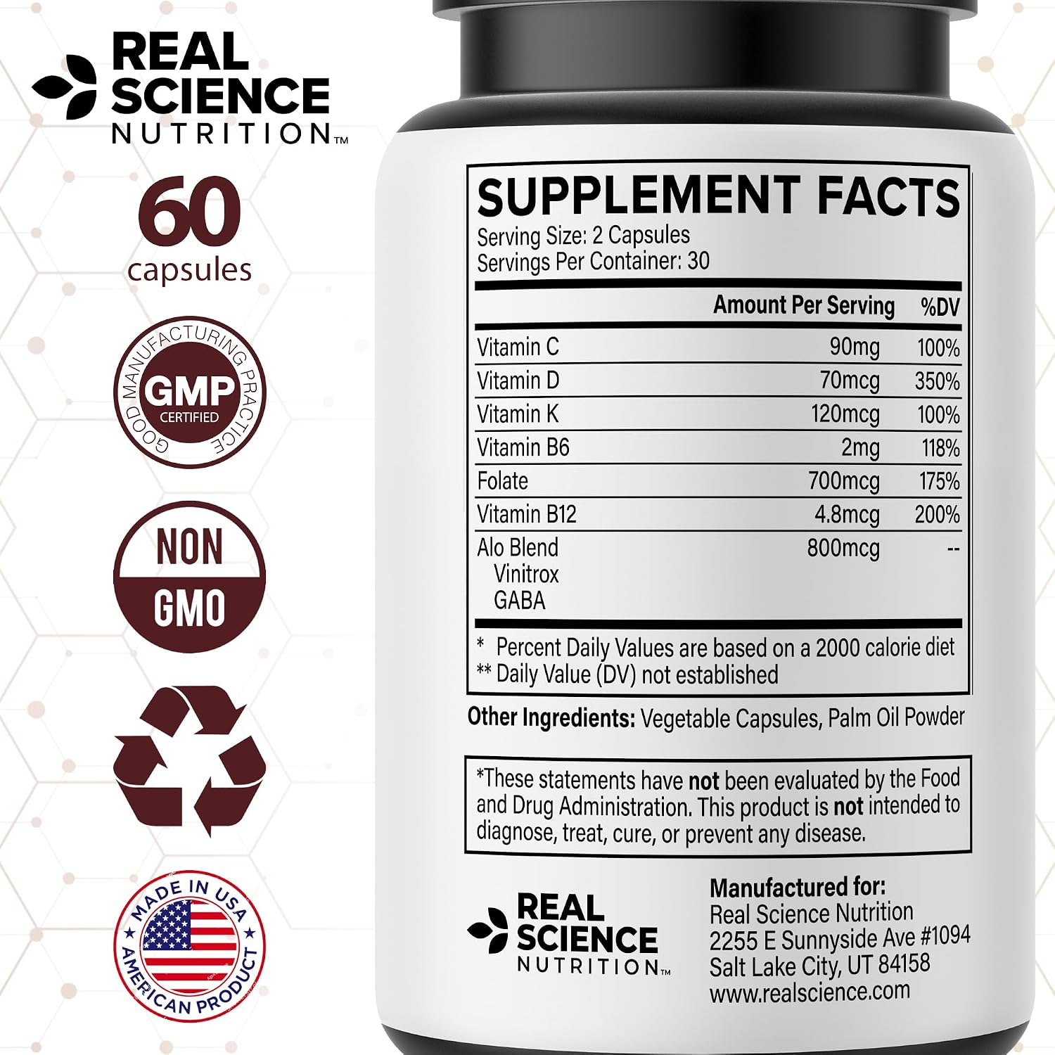 Real Science Alopecinol - Hair Supplement for Thinning Hair & Scalp Support - görsel 7