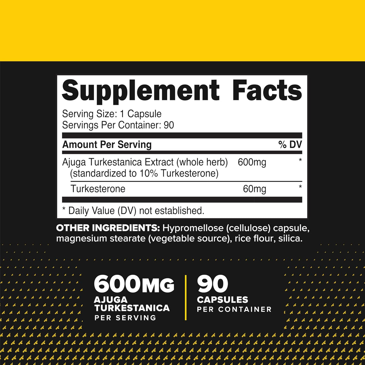Primaforce Turkesterone 600mg, 90 Capsules - Non-GMO & Gluten-free Supplement - görsel 2