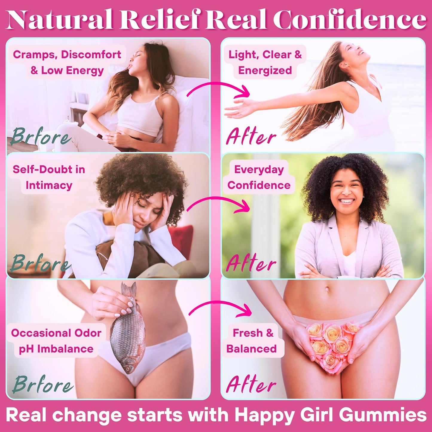 Dr. Lu Happy Girl Feminine Balance Gummies – Pineapple Gummies for Women pH Balance with Probiotics & Immune Support, Sugar-Free, Vegan – 60 Count - görsel 5