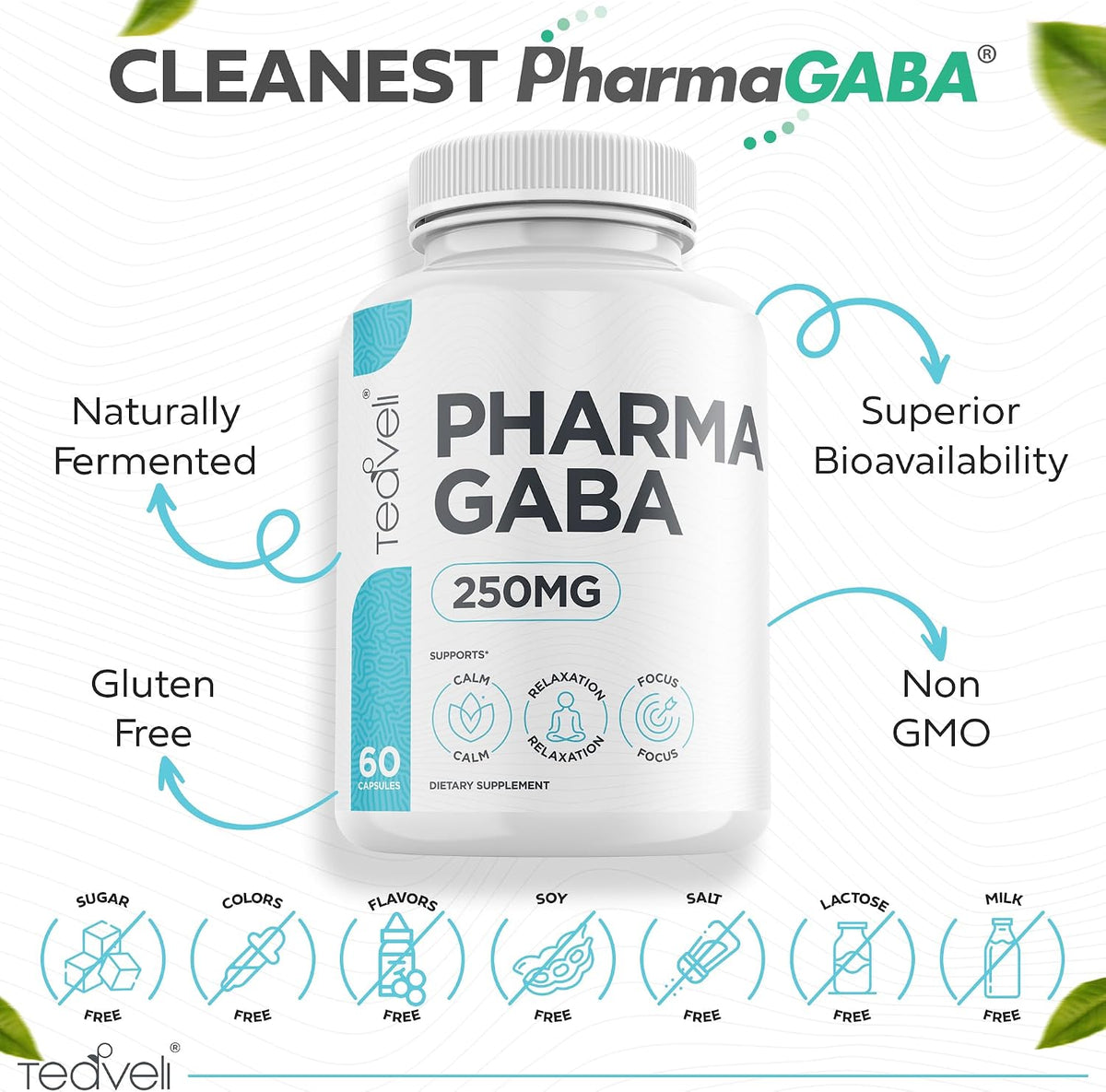 Teaveli Pharma GABA 250mg Capsules – Support for Sleep, Calm & Focus - görsel 5