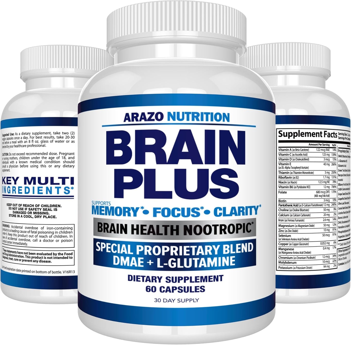 Arazo Nutrition Brain Plus – Nootropic Supplement for Memory and Focus - görsel 6