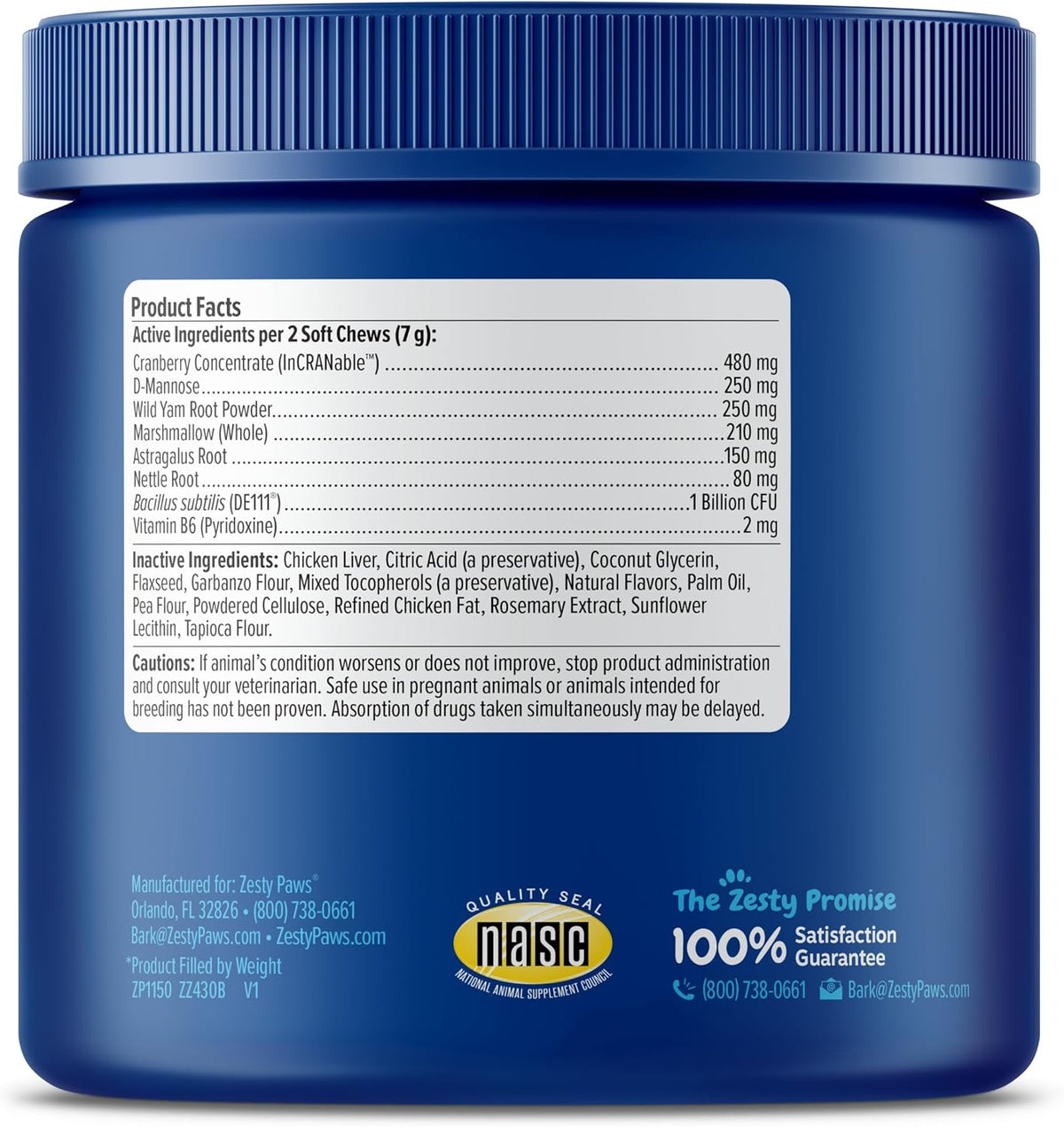 Zesty Paws Senior Cranberry Supplement for – D-Mannose: Helps maintain a healthy urinary environment. – Image 7