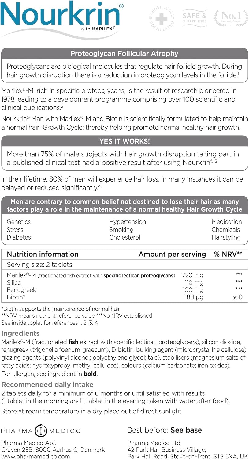 Nourkrin Man 60 Tablets (1 Month's Supply) - görsel 3