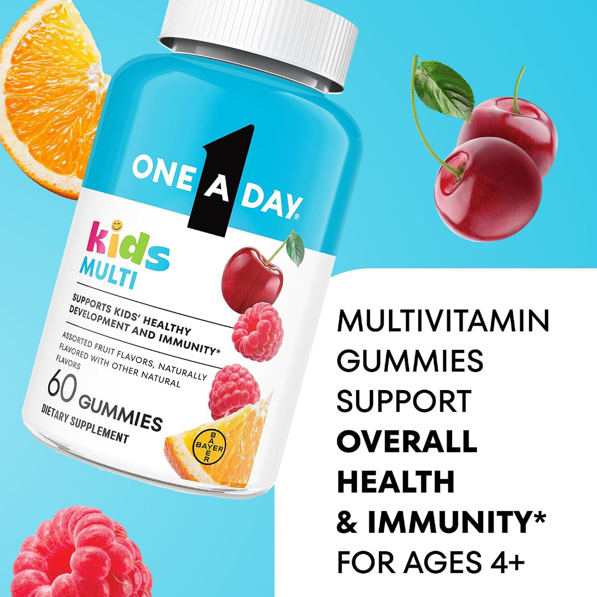 One A Day Kids Multivitamin Gummies, 60 Gummies - görsel 2