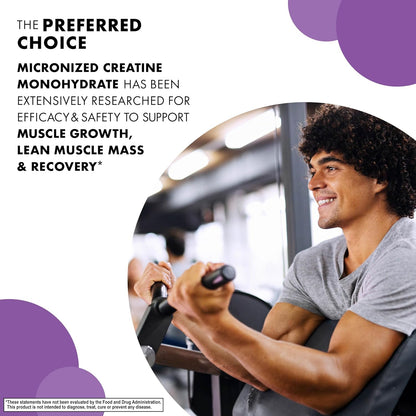BlueBonnet Nutrition Micronised Creatine Monohydrate – Supports Lean Muscle Mass, Unflavoured, 300 g (60 Servings)