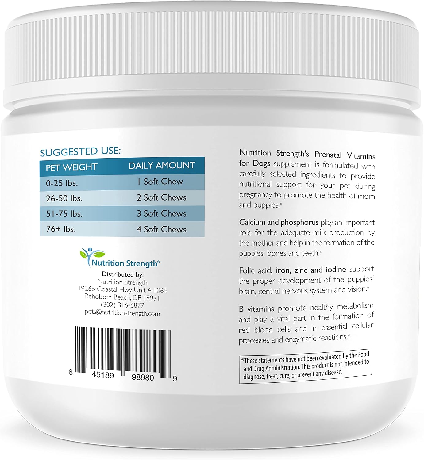 Nutrition Strength Prenatal Vitamins for Dogs - 90 Soft Chews - görsel 2