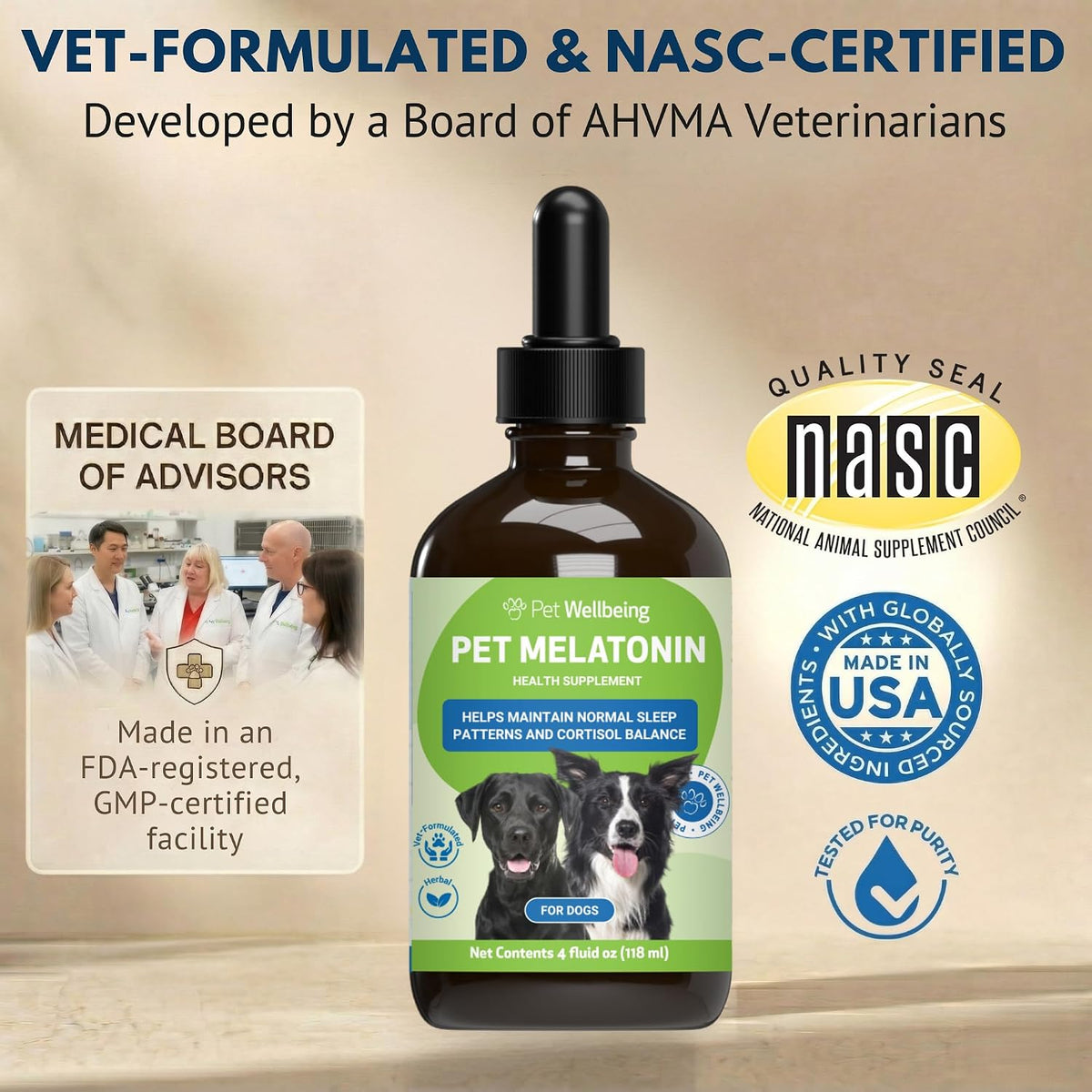 Pet Wellbeing Pet Melatonin for Dogs – Veterinary-Formulated Sleep Support, 118 ml - görsel 6