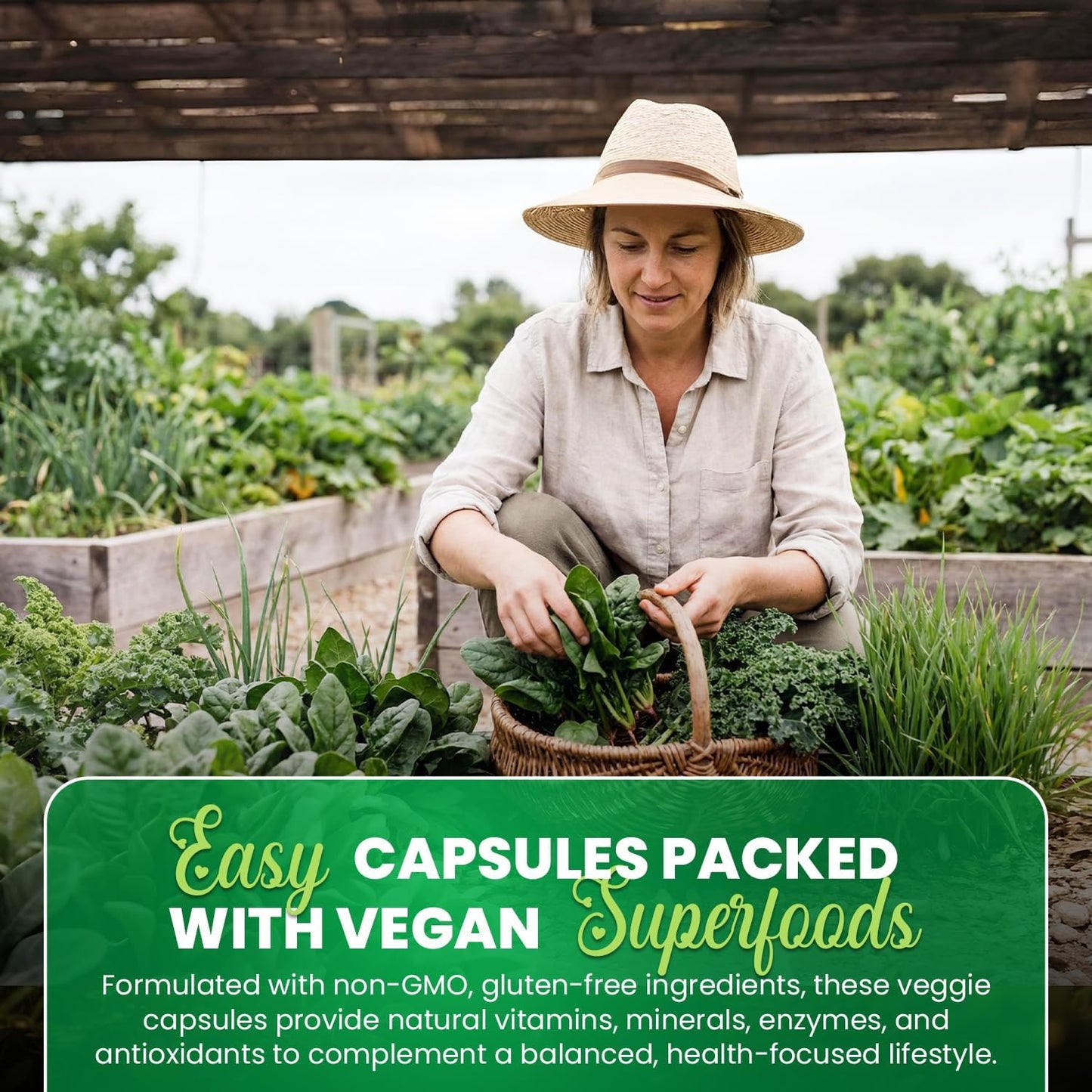 Greens+ Organic Superfood Capsules – 240 Count - görsel 4