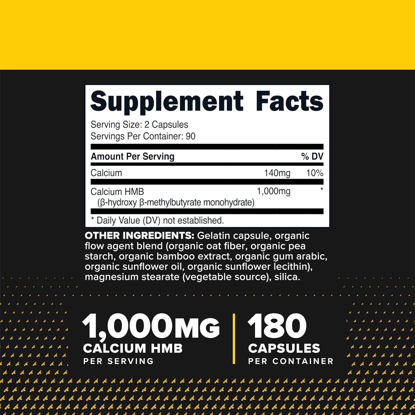Primaforce HMB (Beta-Hydroxy Beta-Methylbutyrate) 1000mg, 180 Capsules - görsel 2
