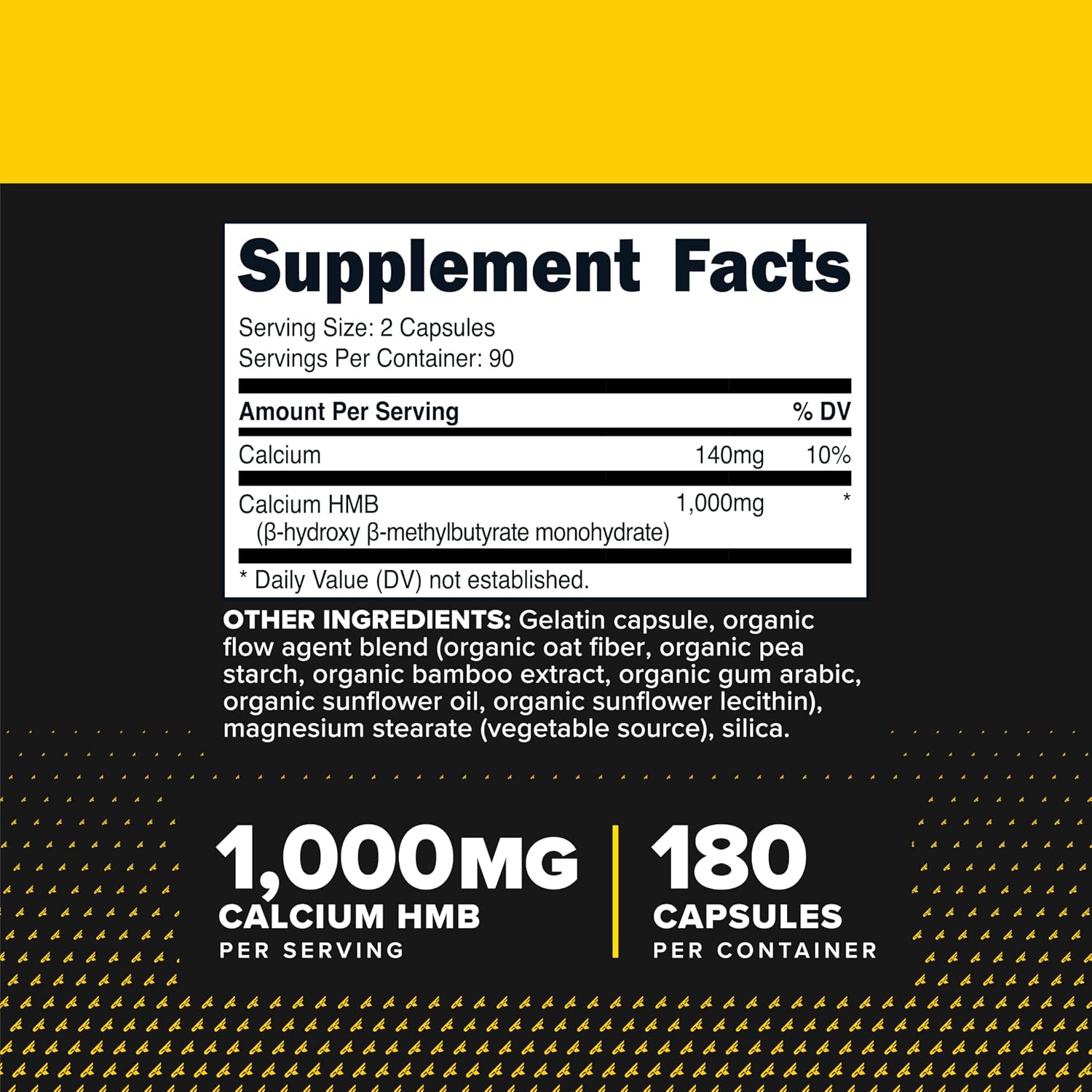 Primaforce HMB (Beta-Hydroxy Beta-Methylbutyrate) 1000mg, 180 Capsules - görsel 2