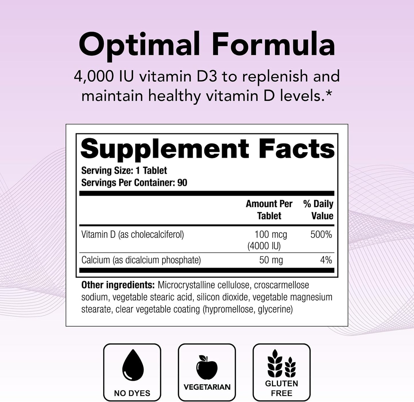 Theralogix Thera-D 4000 Vitamin D3 Supplement – 4,000 IU (100 mcg) – NSF Certified – 90 Tablets - görsel 2