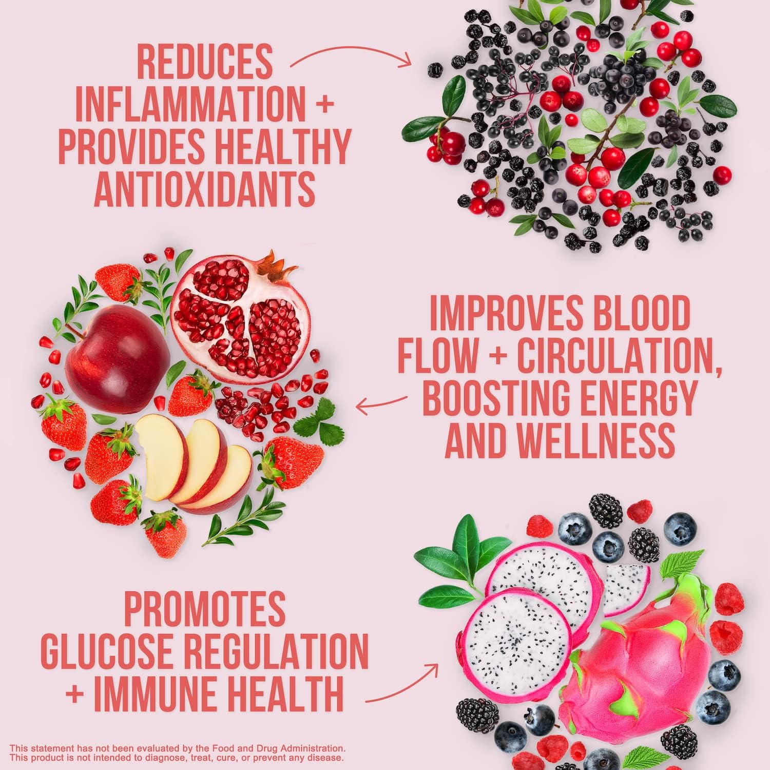 NAKED Reds Superfood Powder - Healthy, Energising Polyphenol Fruit Powder Mix, No Fillers, No Additives, Vegan, Non-GMO, Gluten-Free - 28 Servings - görsel 2