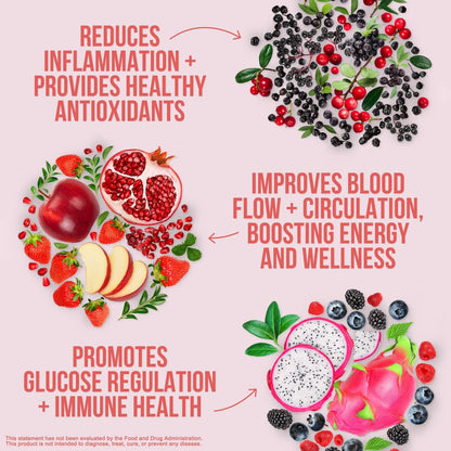 NAKED Reds Superfood Powder - Healthy, Energising Polyphenol Fruit Powder Mix, No Fillers, No Additives, Vegan, Non-GMO, Gluten-Free - 28 Servings