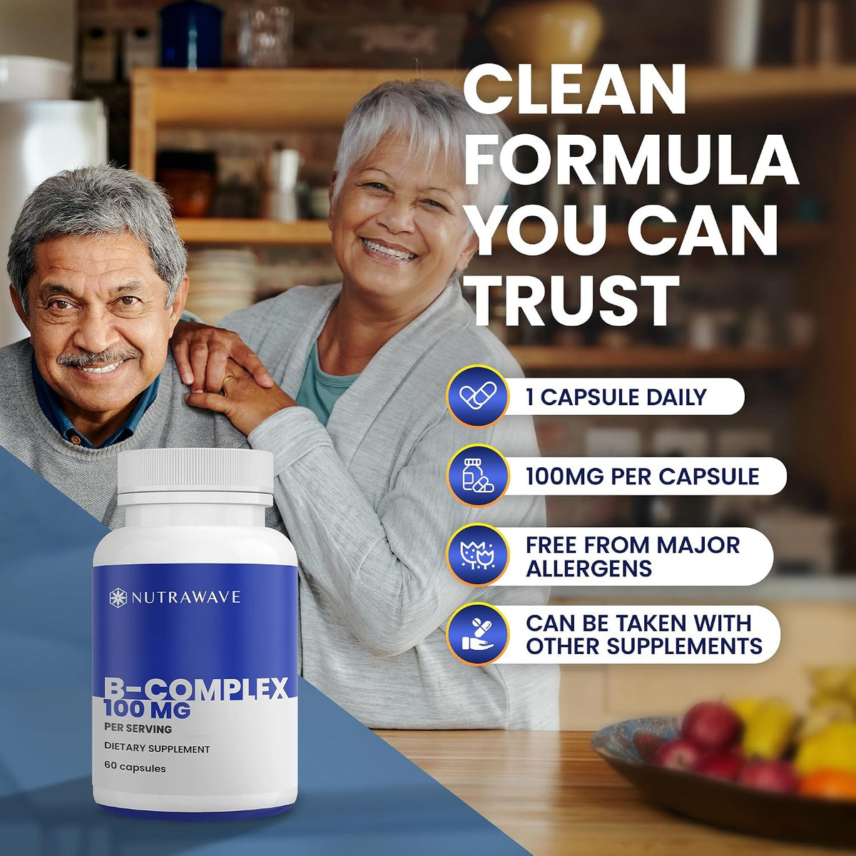 Nutra Wave Super B Complex – High Potency B Vitamins with Choline & Myo-Inositol - görsel 8