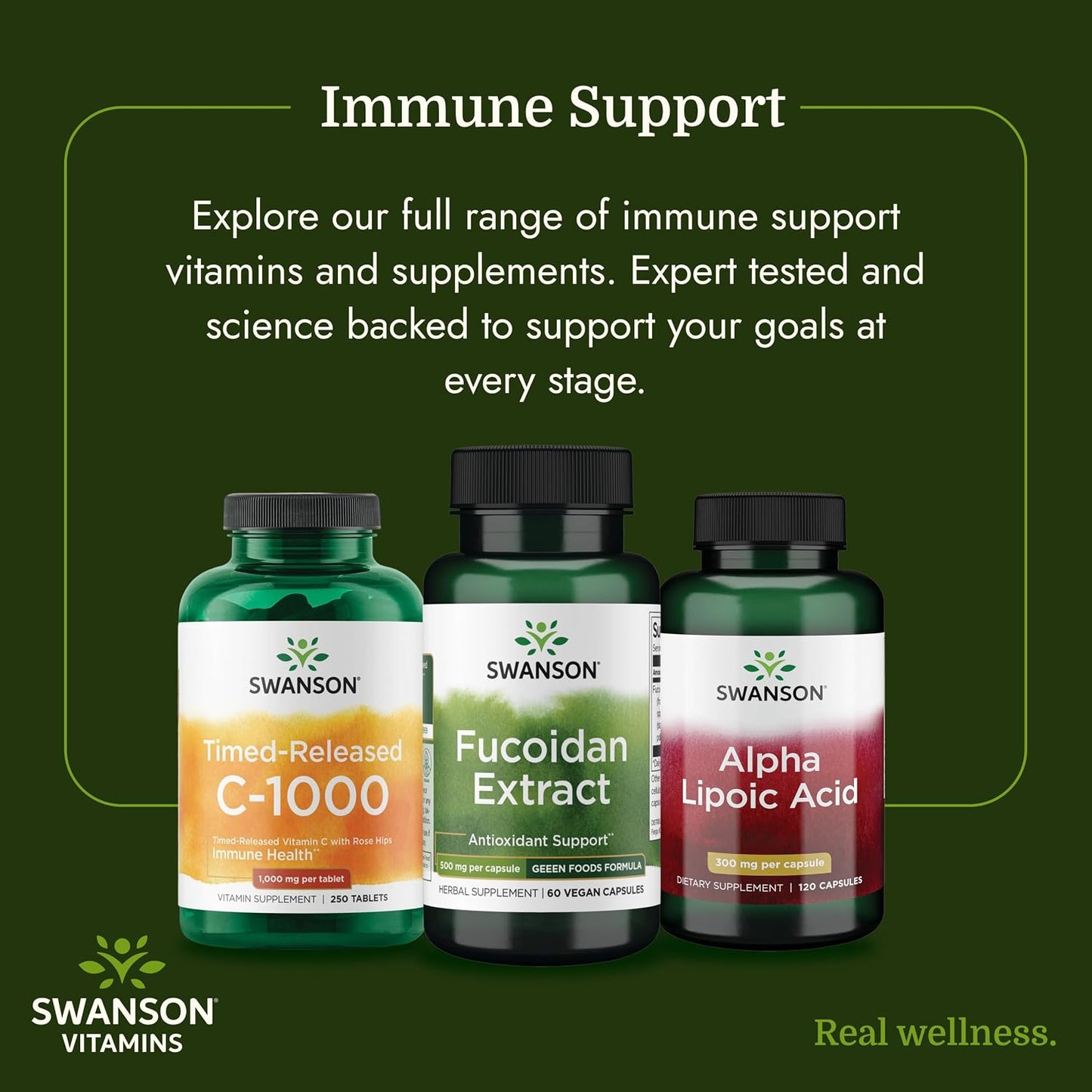 Swanson Maximum Strength Fucoidan Extract Immune Support - 500 mg, 60 Vegan Capsules - görsel 6