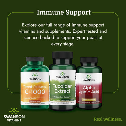 Swanson Maximum Strength Fucoidan Extract Immune Support - 500 mg, 60 Vegan Capsules