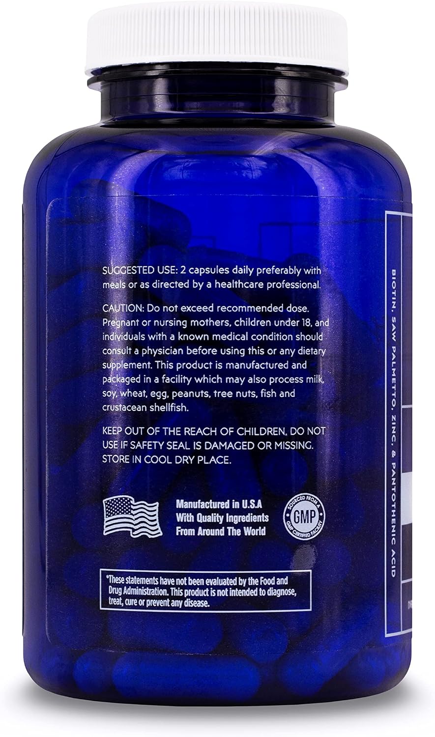 Elon Matrix Man - 60 Day Supply - Hair Growth Vitamins for Men – Saw Palmetto & Biotin – Advanced Formula – Supports Normal Hair Maintenance – (120 Capsules) - görsel 7