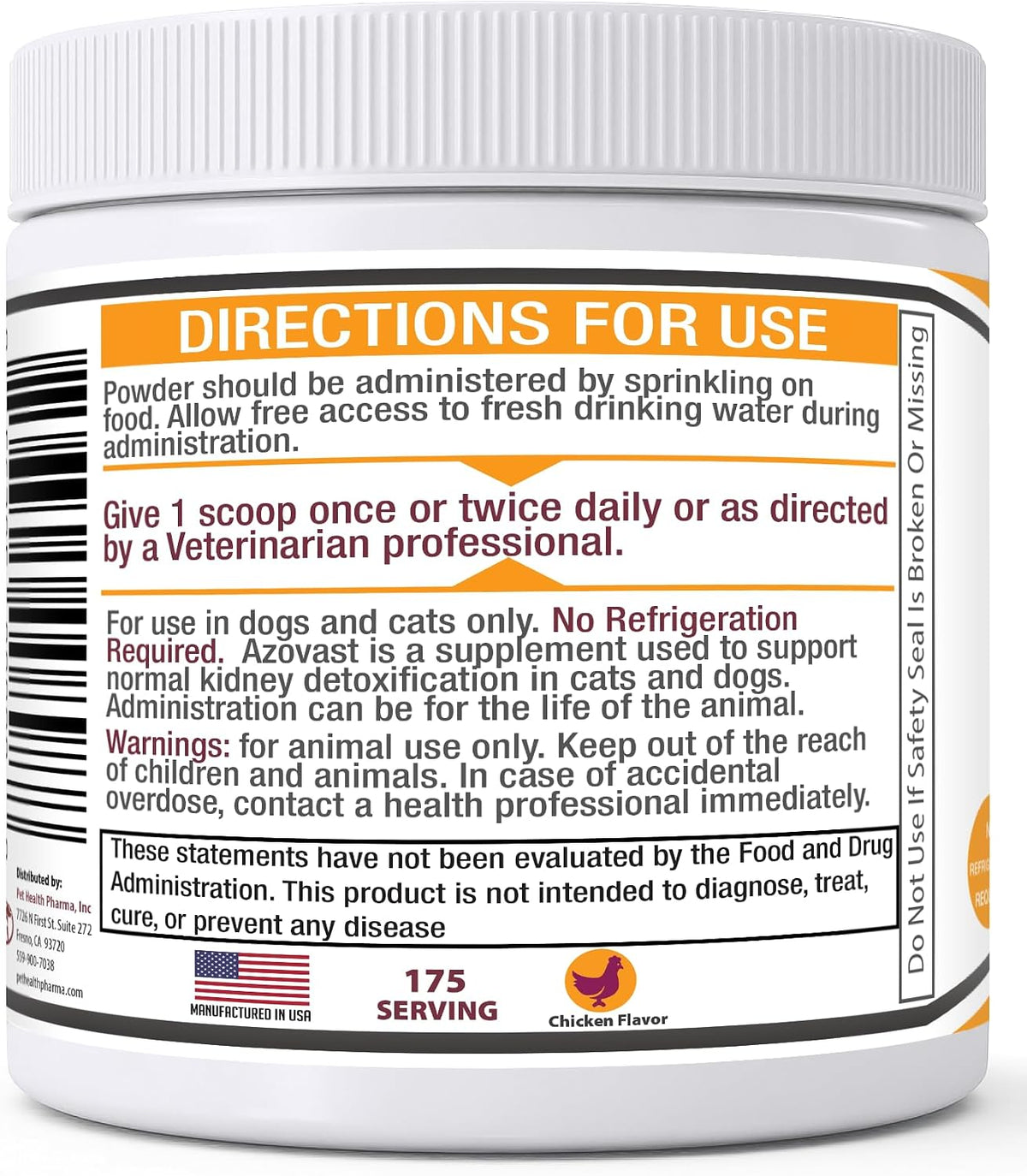 Azovast Powder Kidney Restore & Kidney Support for Dogs & Cats (113 g) - görsel 9