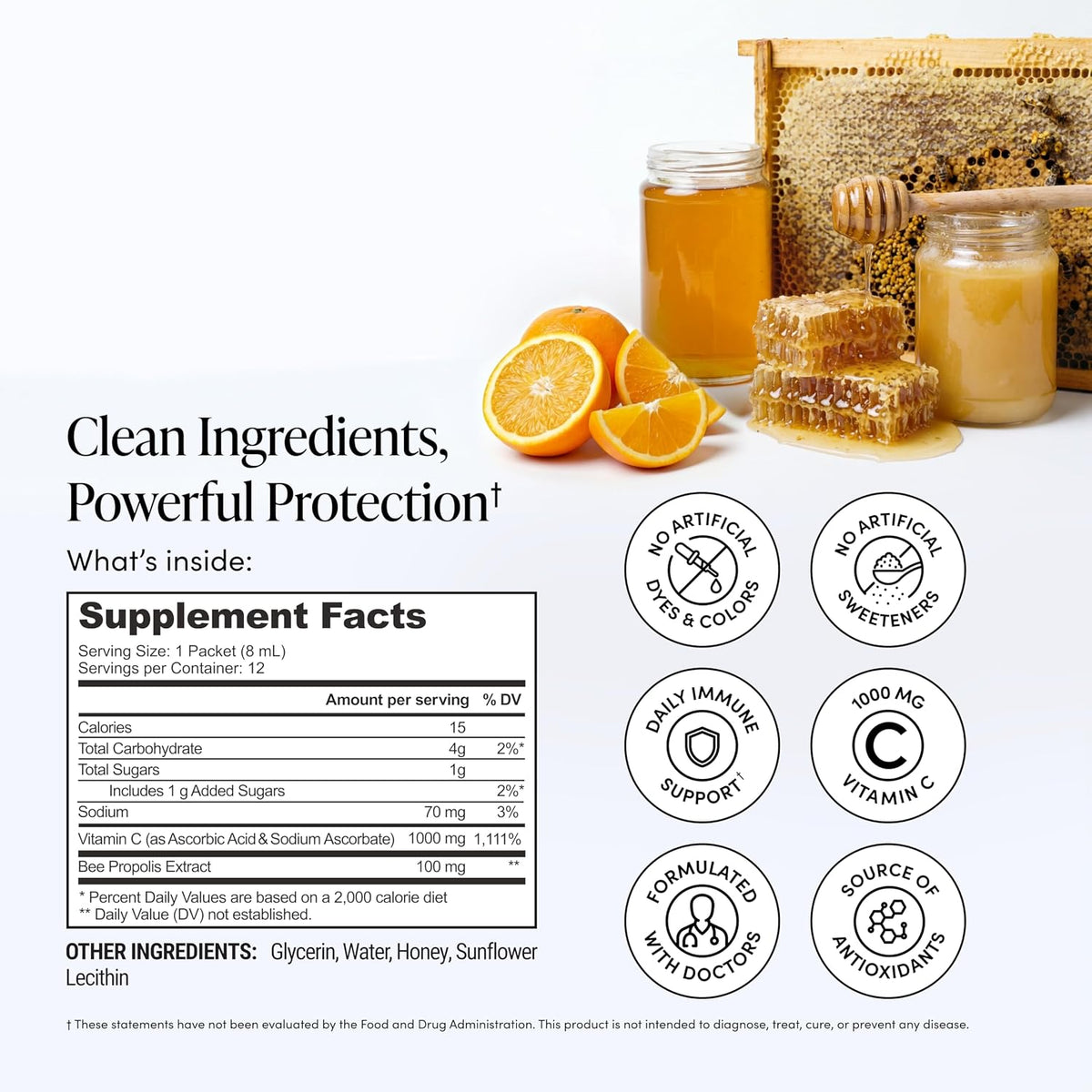 Beekeeper's Naturals Propolis Liposomal Vitamin C – 1000mg with Propolis & Honey – 12 Sachets - görsel 3