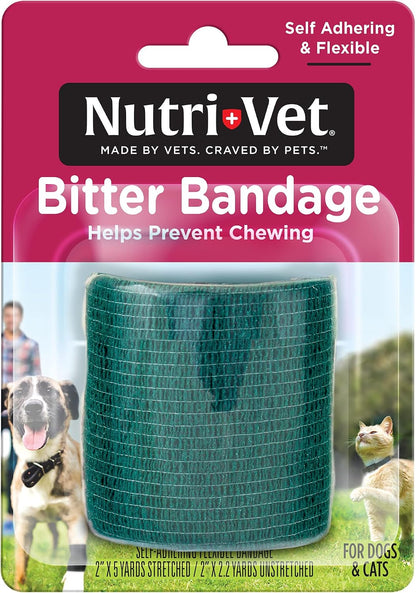 Nutri Vet Bitter Bandage, Self-Adhering Flexible Bandage, 5 cm (Package Varies)