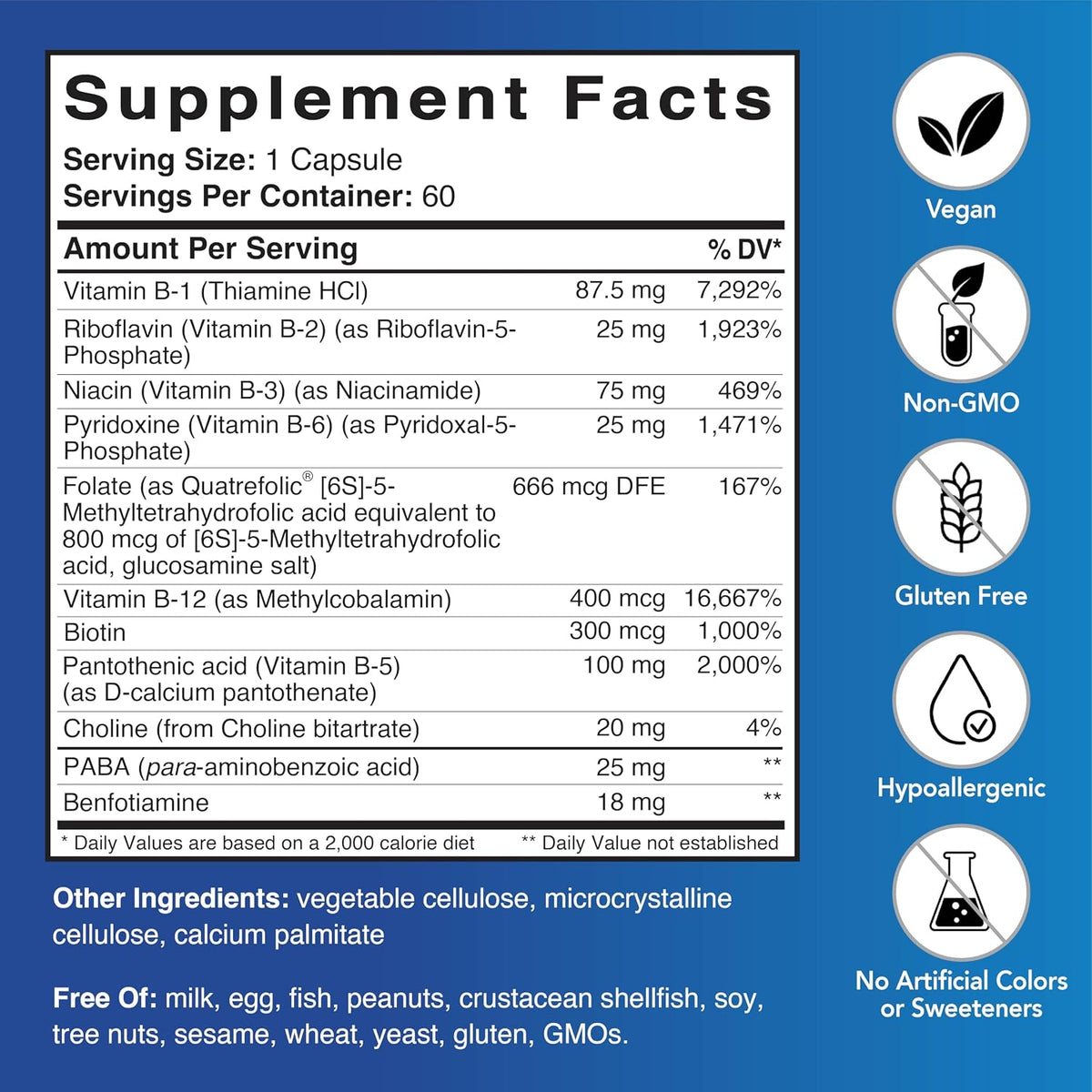 Patient One B-Complex - Support Energy, Heart & Brain Health - 60 Capsules - görsel 2