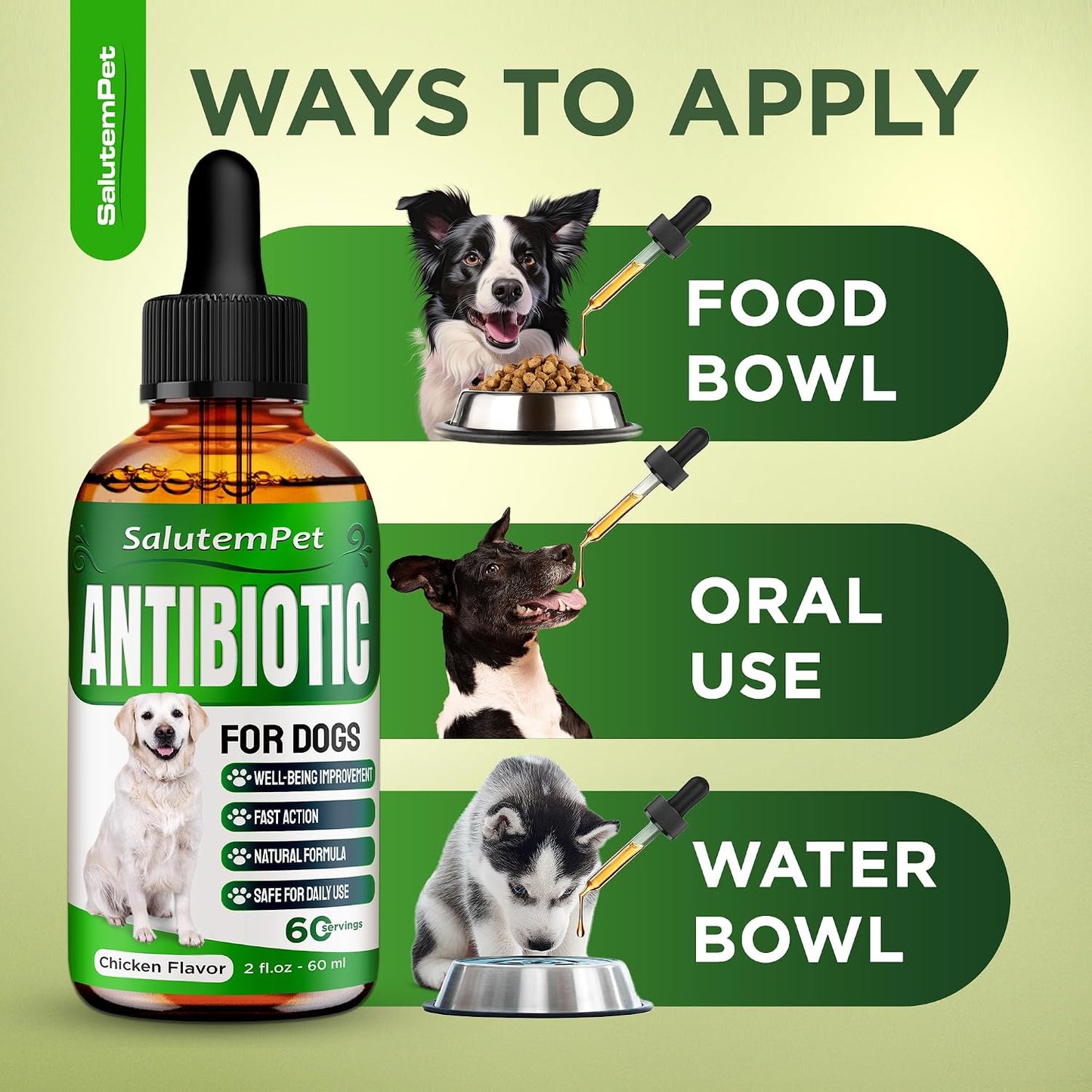 SalutemPet Natural Support Liquid for Dogs - Chicken Flavour, 56 ml - görsel 5