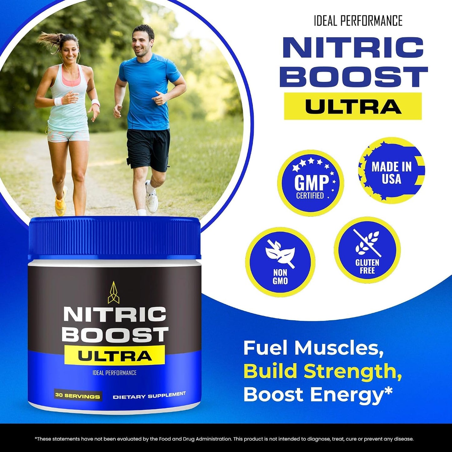 Nitric Boost Ultra Powder - Maximum Strength, BCAA (5 Pack) - görsel 4