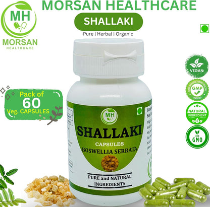 Morsan's Shallaki (Boswellia serrata) Capsules – 500 mg, 120 Capsules (Pack of 2)