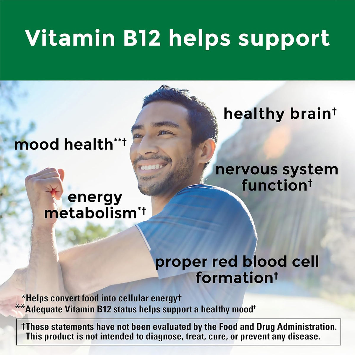 Nature Made Extra Strength Vitamin B12 Gummies 3000 mcg per serving, B12 Vitamins for Energy Metabolism support, 60 Gummy Vitamins, 30 Day Supply - görsel 3