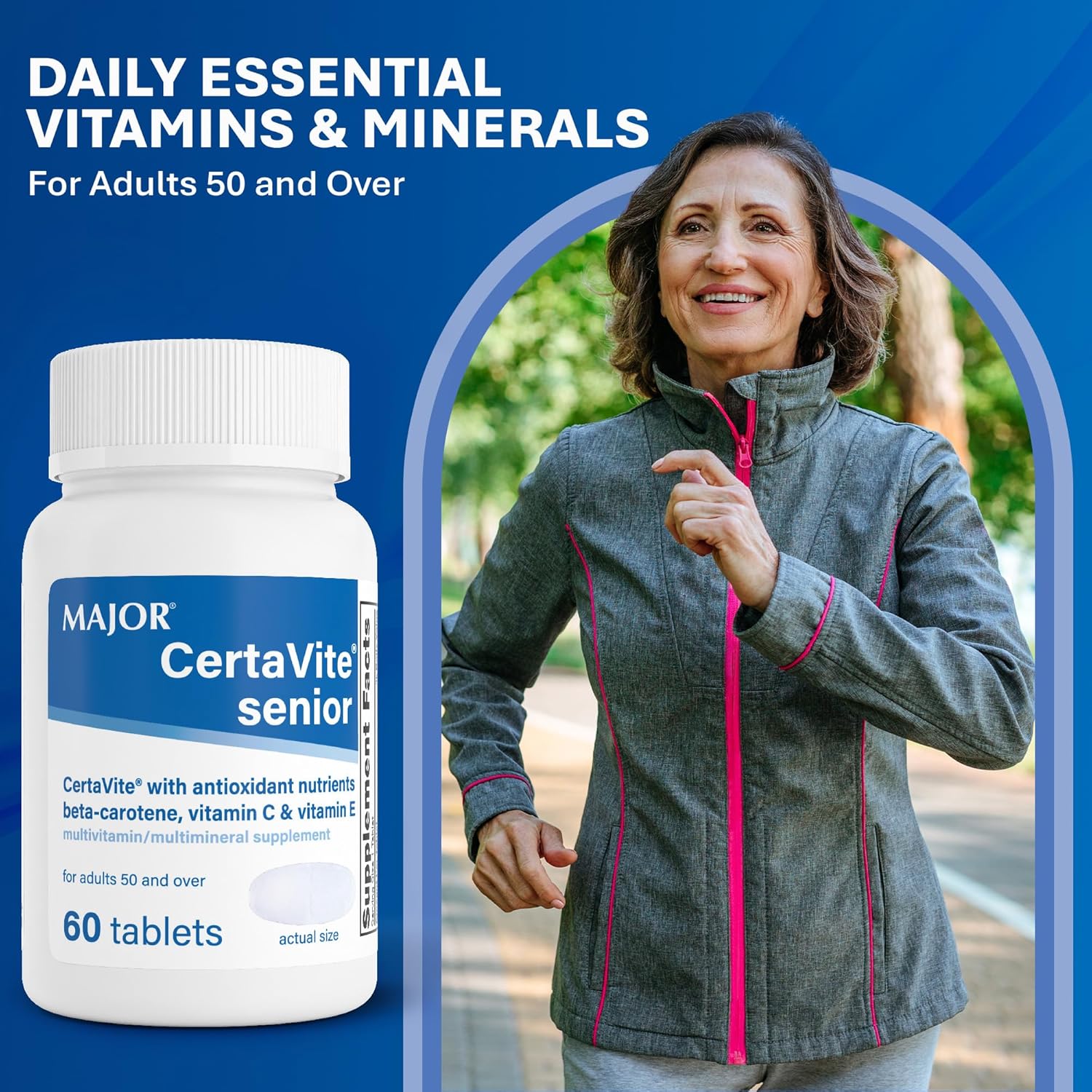 CertaVite Senior Multivitamin with Antioxidants – Multivitamin for Women and Men – 60 Tablets - görsel 5