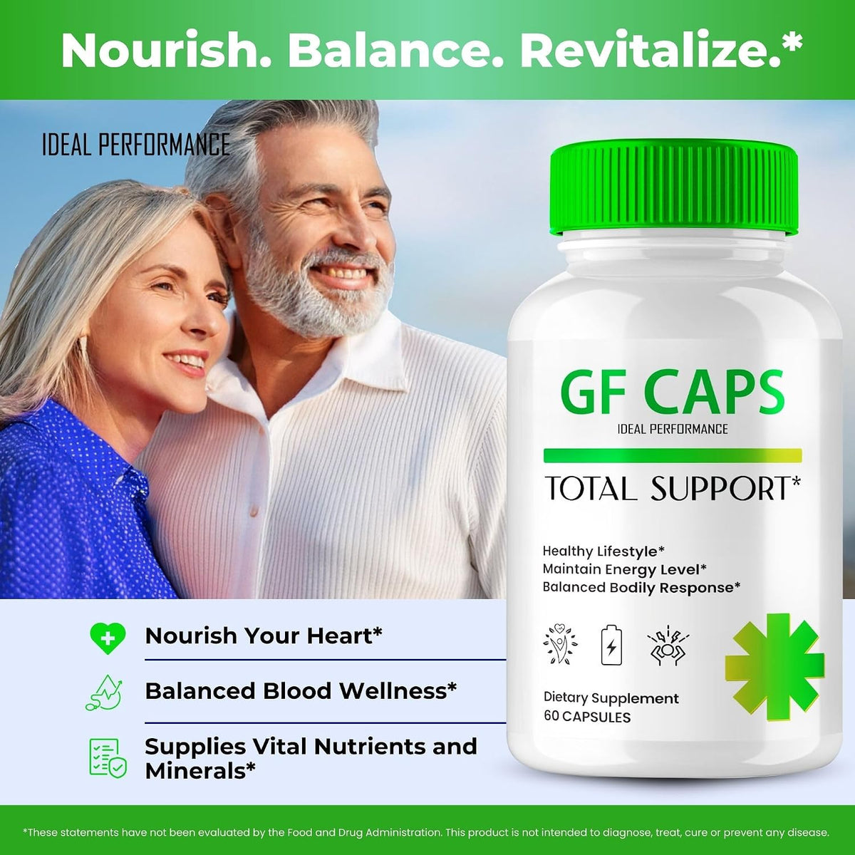 GF Caps Advanced Blood Formula Capsules, Maximum Strength - Official Supplement for Healthy Circulation & Stable Levels (3 Pack) - görsel 5