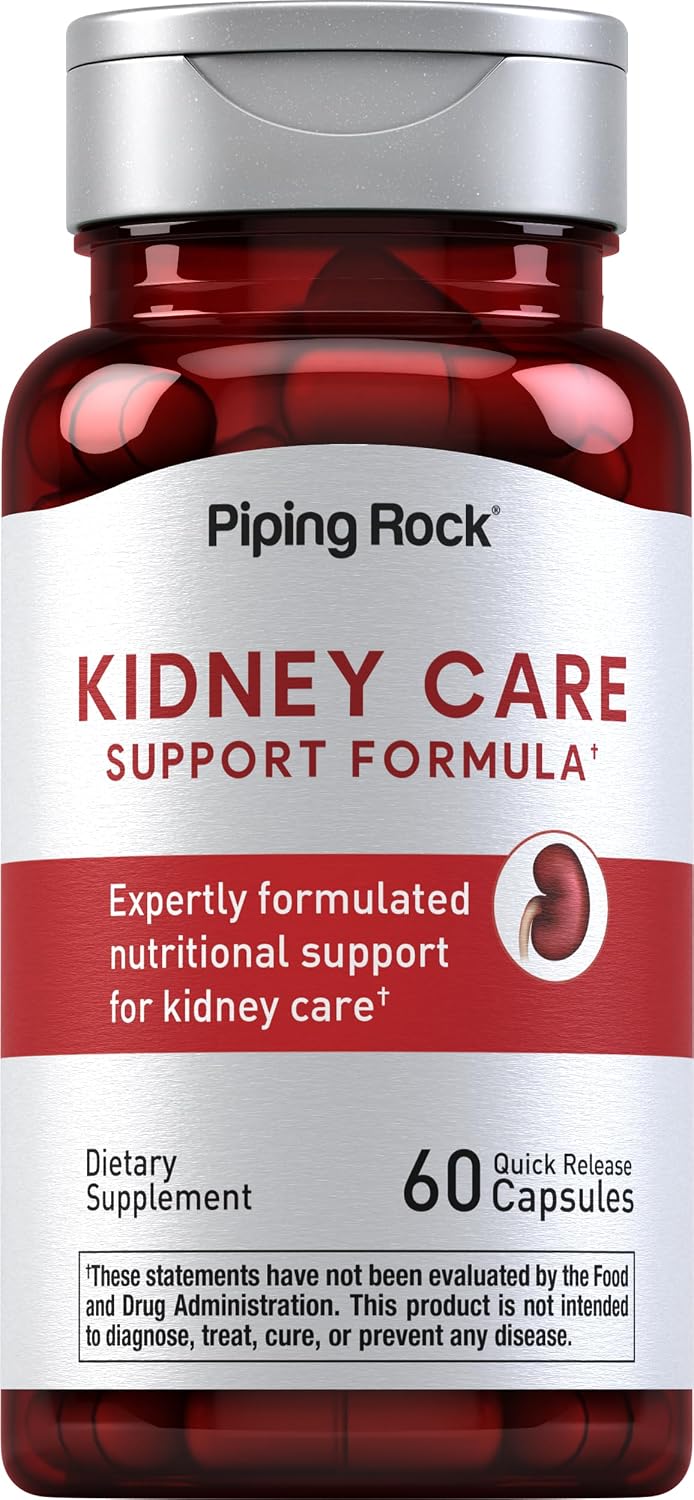 Piping Rock Kidney Support Supplement | 60 Capsules | Care & Restore Formula | for Men and Women | Non-GMO, Gluten-free - görsel 1
