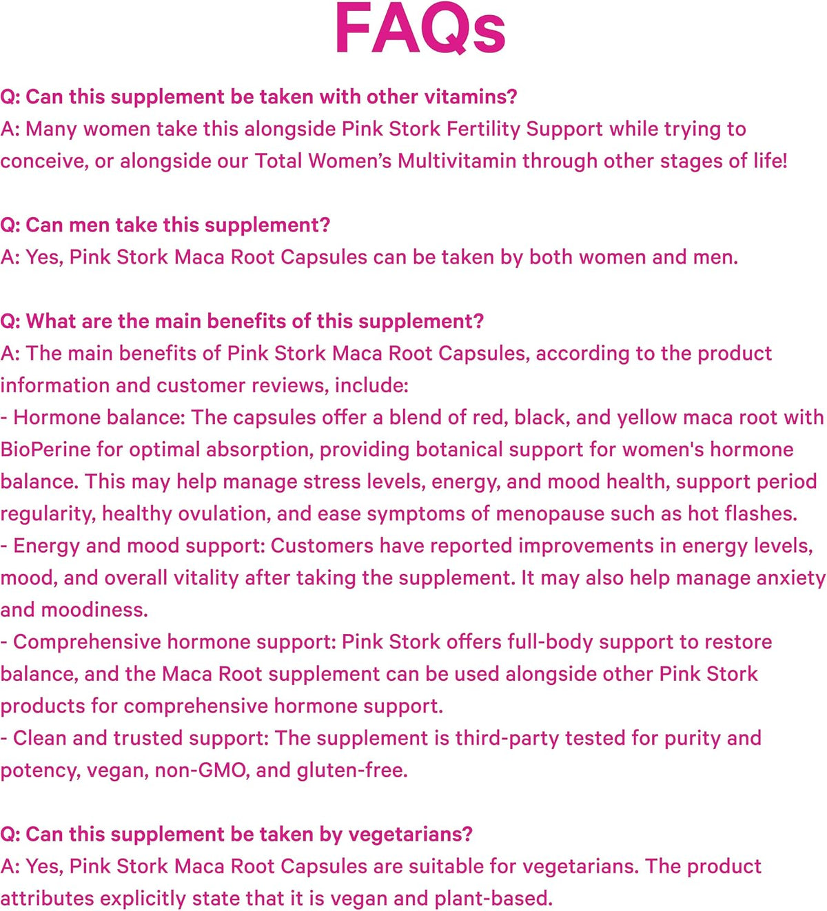 Pink Stork Maca Root Capsules for Women – Organic Maca with BioPerine for Hormonal Wellbeing & Energy - görsel 8