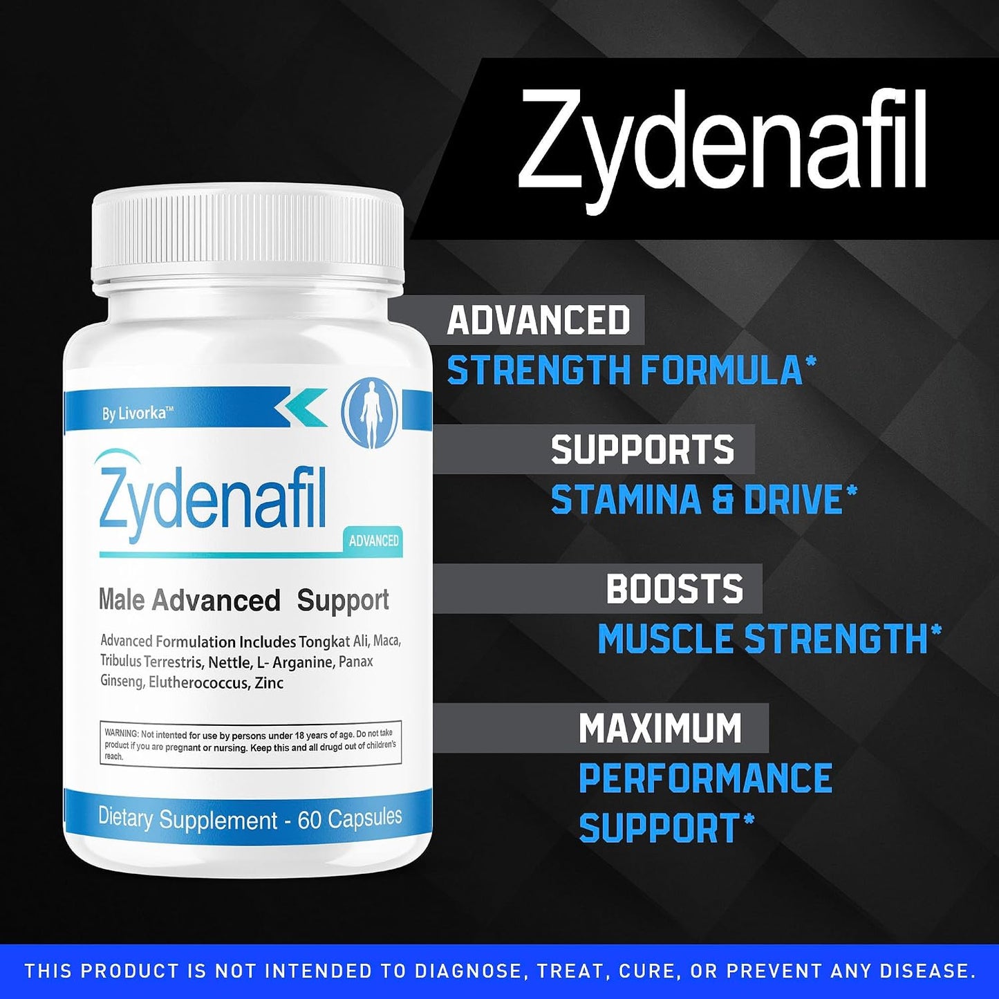 Zydenafil, Zydenafil Capsules for Men, Zydenafil Men's Advanced Formula, Zydenafil All Natural Supplement, Zydenafil Advanced Formula, 60 Capsules for 1 Month - görsel 2