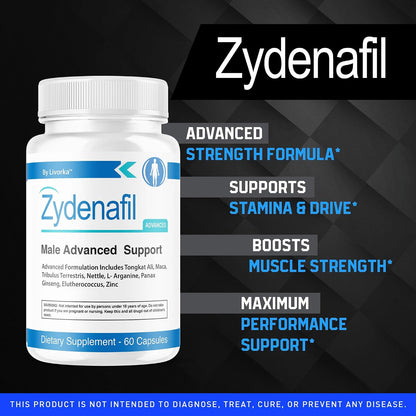 Zydenafil, Zydenafil Capsules for Men, Zydenafil Men's Advanced Formula, Zydenafil All Natural Supplement, Zydenafil Advanced Formula, 60 Capsules for 1 Month