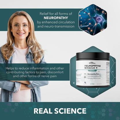 Real Science Nutrition Neuropathy Miracle - Natural Powder Supplement to Support Circulation and Nerve Health