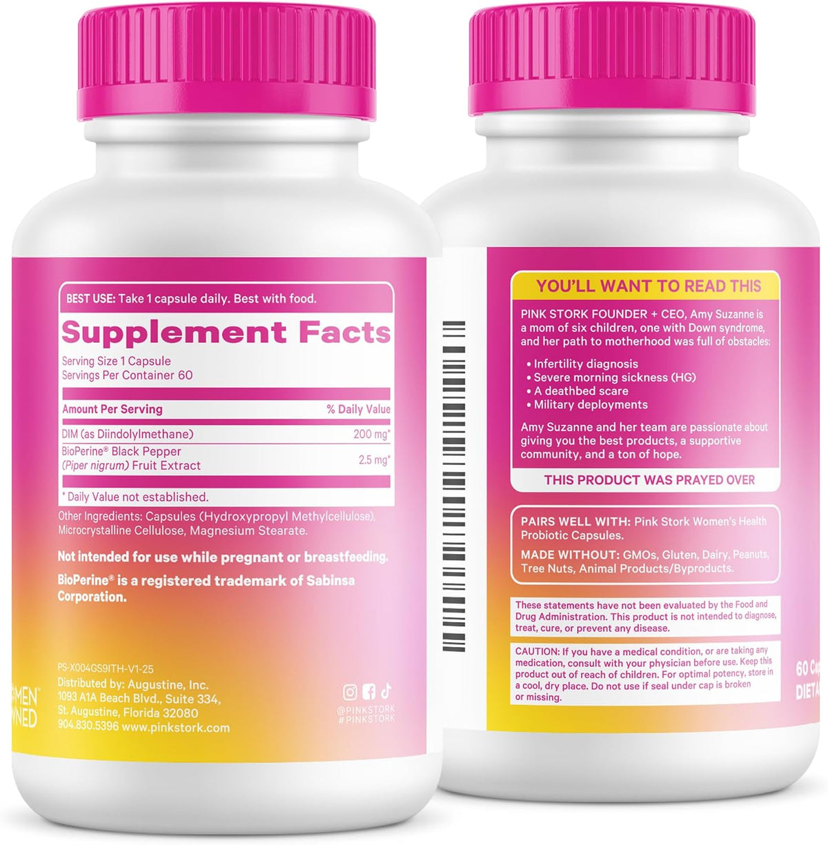 Pink Stork DIM Supplement for Women, 60 Capsules – DIM 200mg with BioPerine for Hormone Balance - görsel 9