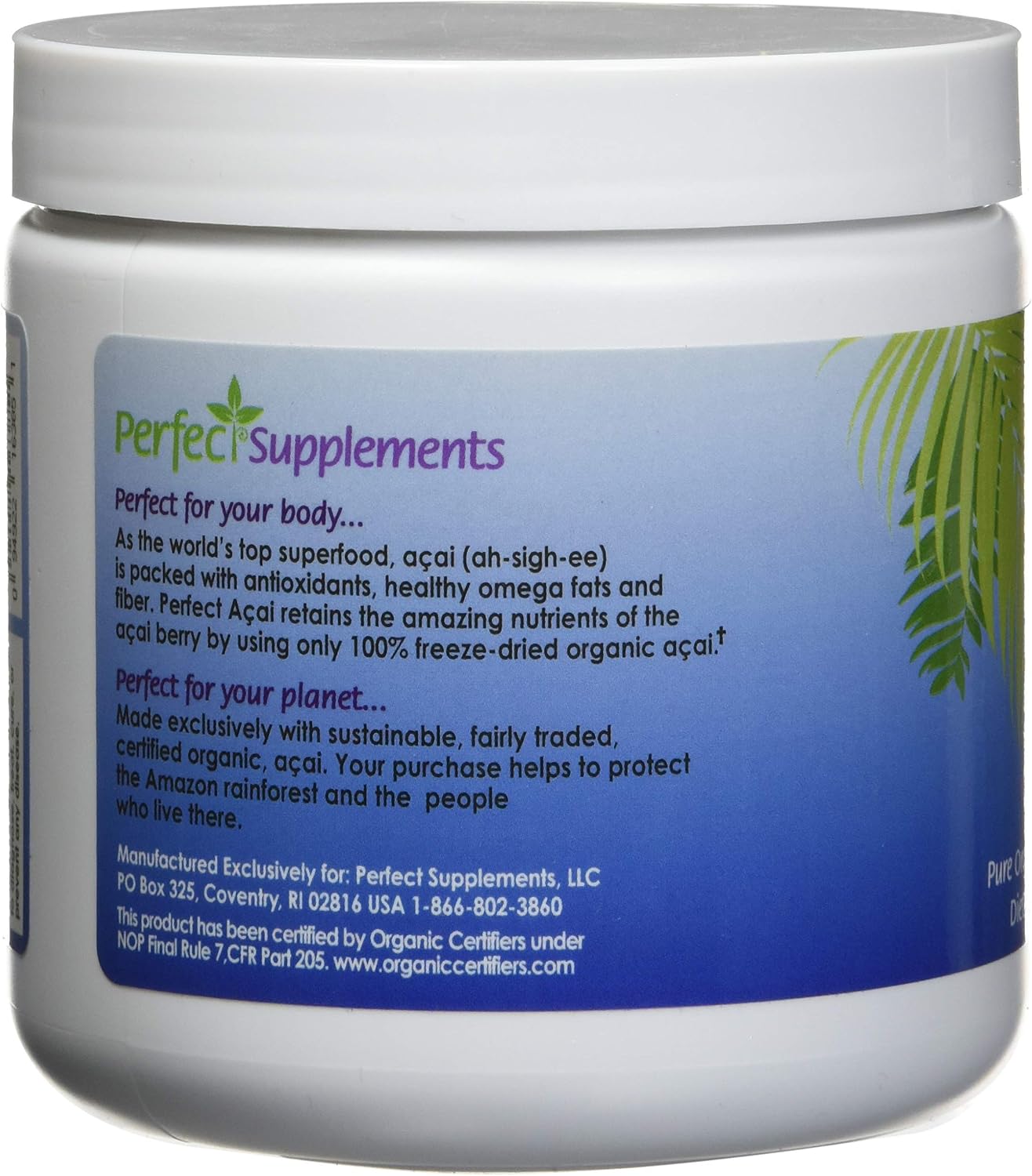 Perfect Supplements – Perfect Acai Powder – 95 g – Pure Organic Freeze-Dried Acai Berry Superfood - görsel 4
