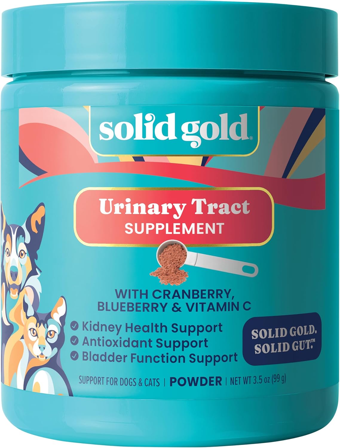 Solid Gold Berry Balance Cranberry Supplement for Dogs – Urinary Tract, Bladder & Kidney Support with Antioxidants (99 g Powder) - görsel 1