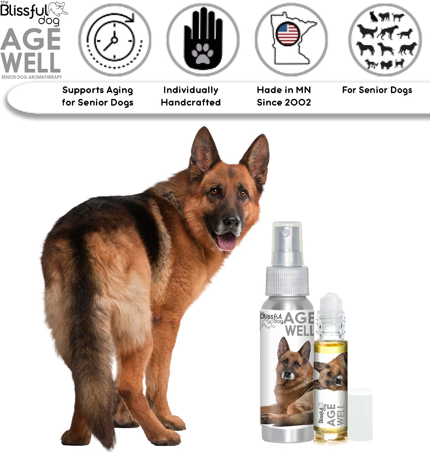 The Blissful Dog German Shepherd Age Well Spray Aromatherapy - görsel 3